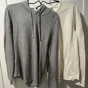 Vince. Gray Hooded Men's thermal hoodie and shirt BULK